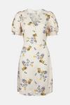 Warehouse Tea Dress With Buttons In Floral thumbnail 5