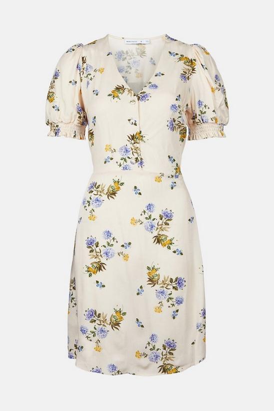 Warehouse Tea Dress With Buttons In Floral 5