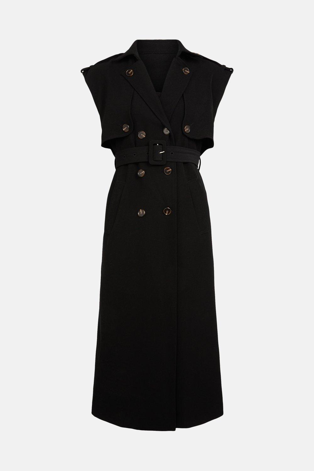 Sleeveless Trench Coat