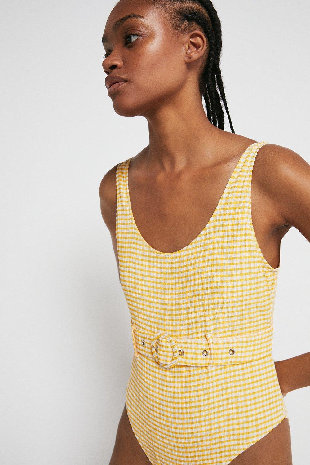 Yellow store gingham swimsuit