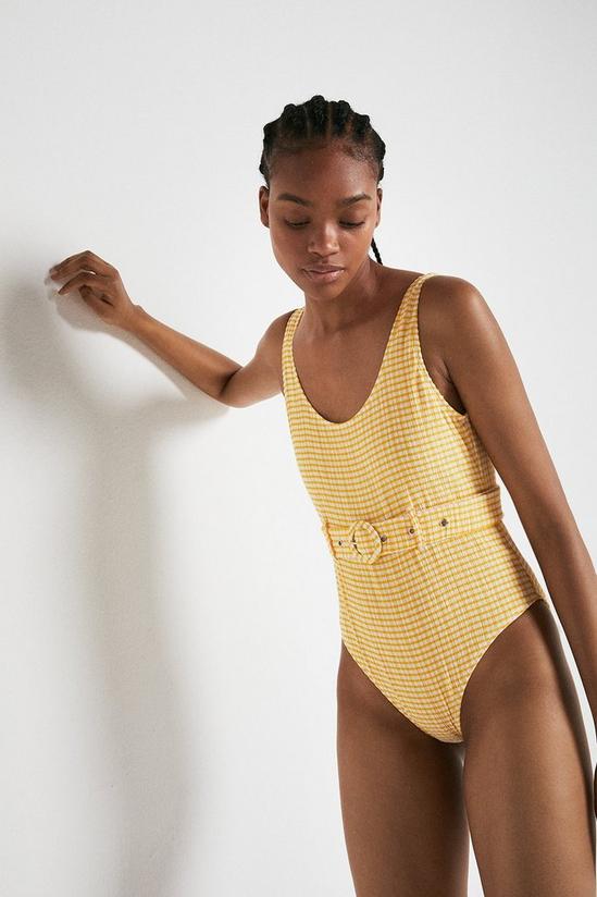 Warehouse Belted Gingham Swimsuit 4