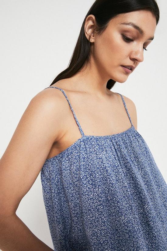 Warehouse Ditsy Square Neck Gathered Cami Top 2