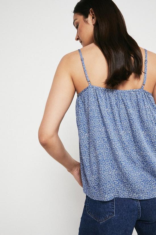 Warehouse Ditsy Square Neck Gathered Cami Top 3