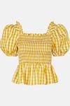 Warehouse Gingham Square Neck Puff Sleeve Top thumbnail 5