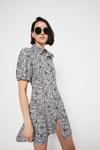 Warehouse Swing Dress With Buttons And Short Sleeve thumbnail 1