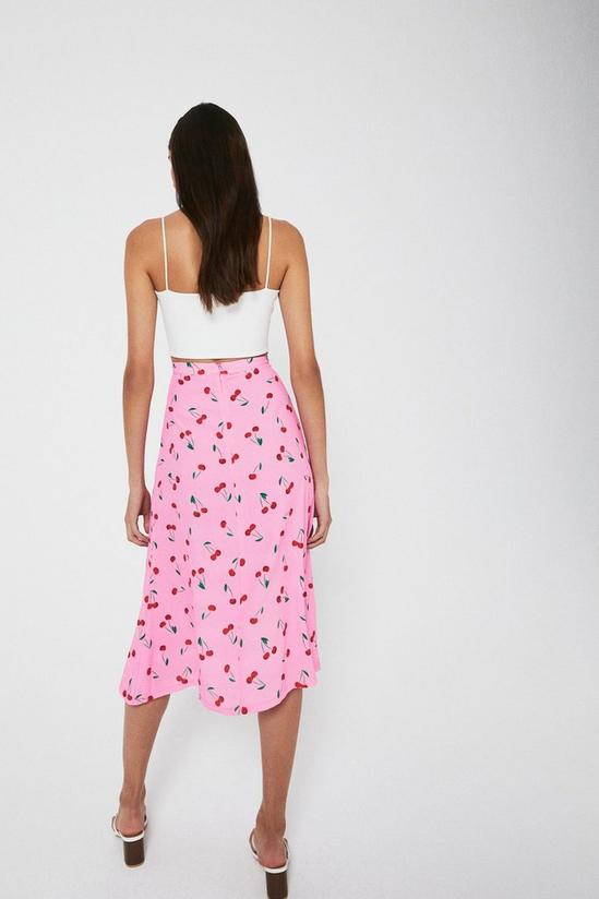 Warehouse Wrap Skirt In Cherry 3