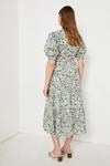 Warehouse Midi Dress In Floral With V Neck thumbnail 3
