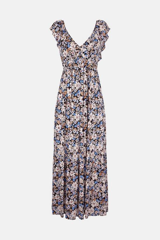 Warehouse Frill Detail Maxi Dress In Floral 5