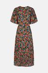 Warehouse Short Sleeve Printed Dress With Pleated Hem thumbnail 5