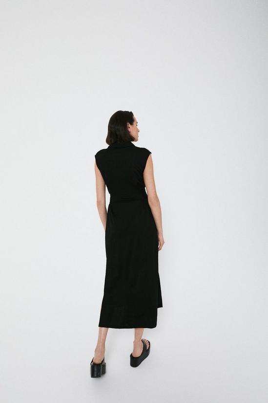 Warehouse Pique Utility Belted Midi Dress 3