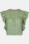 Warehouse Broderie Top With Frill Sleeve And Trim thumbnail 5