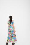 Warehouse Printed Short Sleeve Tiered Midi Dress thumbnail 3