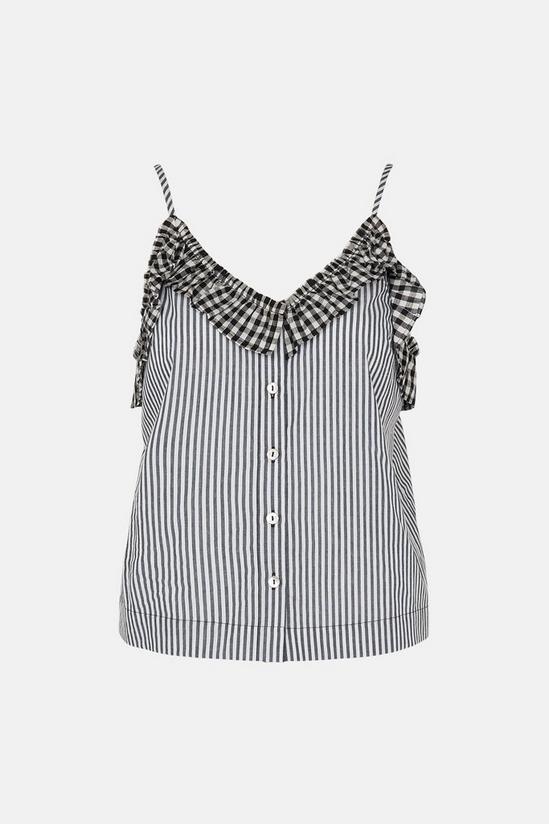 Warehouse Gingham Patchwork Frill Cami Top 5