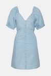 Warehouse Denim Puff Sleeve Mini Tea Dress thumbnail 5