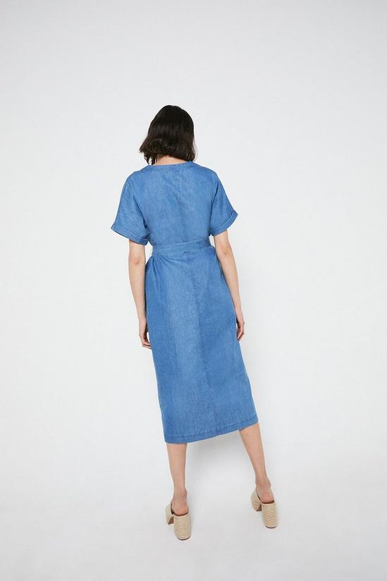 Warehouse Denim Belted Relaxed Midi Dress 3