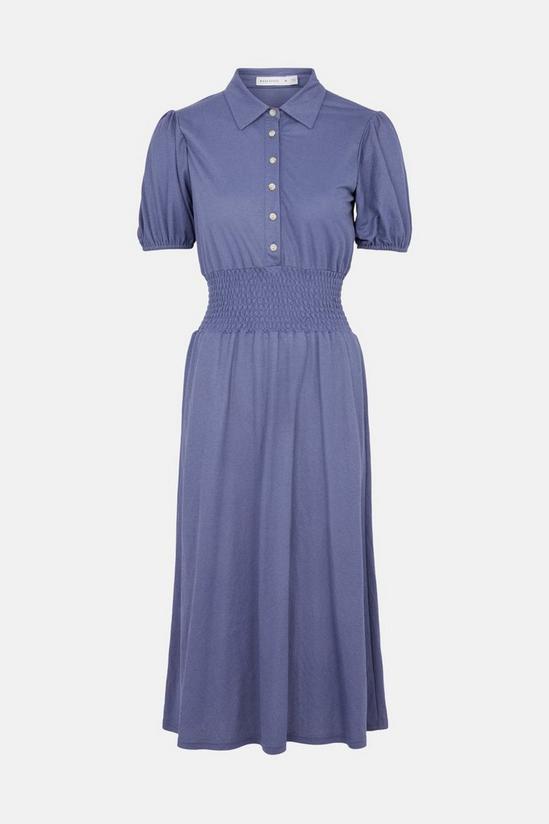 Warehouse Pique Shirred Waist Shirt Dress 5