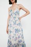 Warehouse Cami Dress In Blue Floral thumbnail 1
