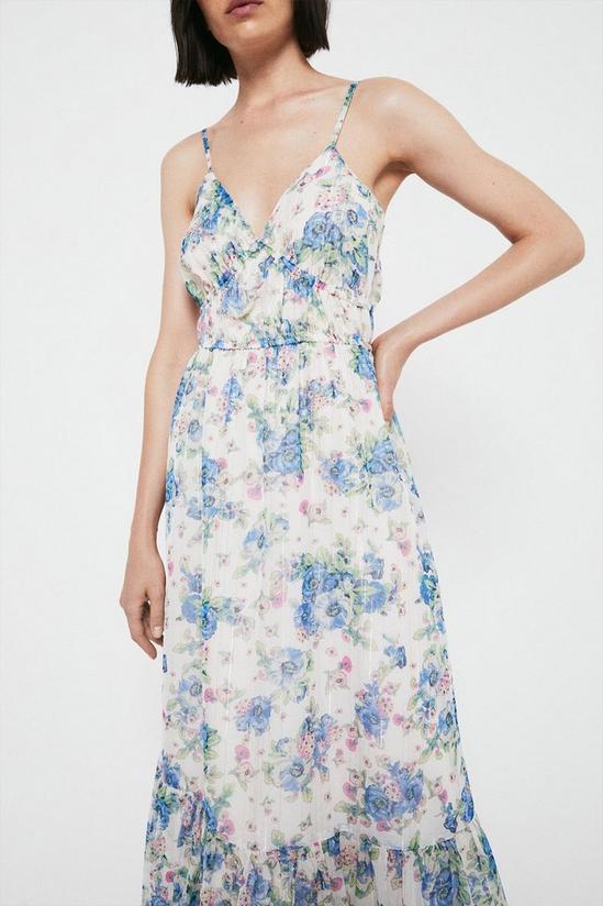 Warehouse Cami Dress In Blue Floral 1
