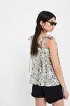Warehouse Bright Floral Textured Tie Shoulder Cami thumbnail 3