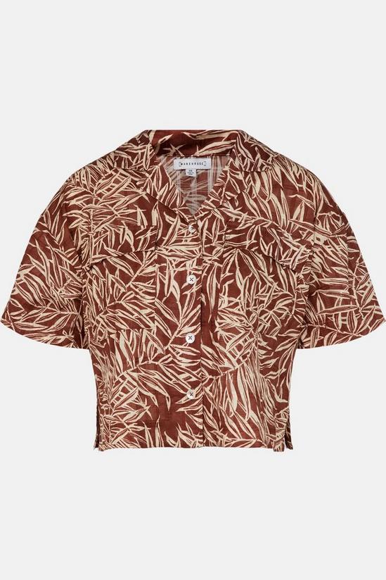 Warehouse Palm Print Boxy Short Sleeve Shirt 5