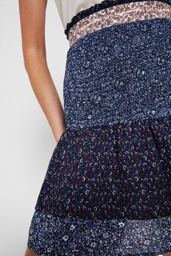 Warehouse Shirring Detail Mini Skirt 2