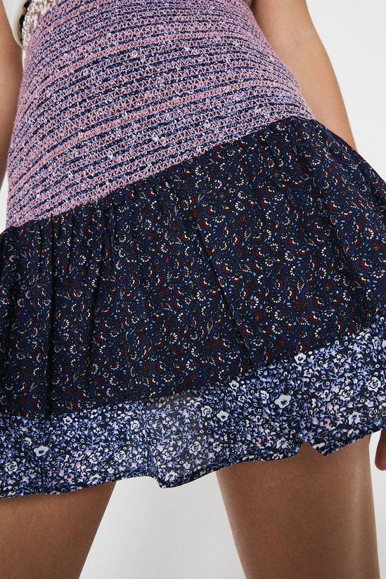 Warehouse Shirring Detail Mini Skirt 4