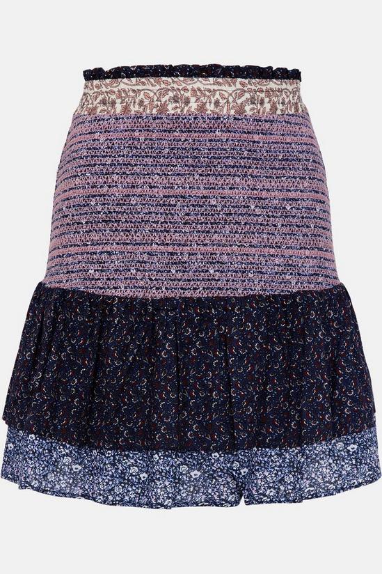 Warehouse Shirring Detail Mini Skirt 5