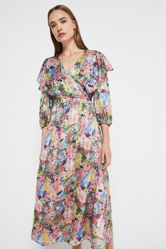Warehouse Wrap Dress In Floral Print 1