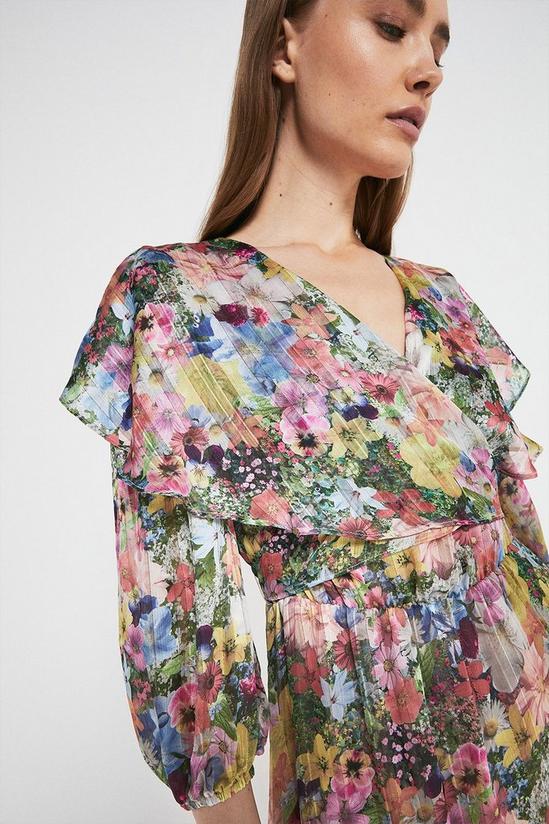 Warehouse Wrap Dress In Floral Print 2