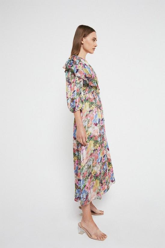 Warehouse Wrap Dress In Floral Print 4