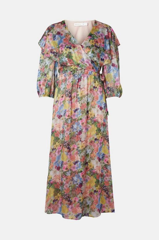 Warehouse Wrap Dress In Floral Print 5