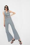 Warehouse Printed Geo Flare Trousers thumbnail 2