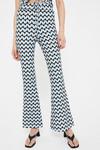Warehouse Printed Geo Flare Trousers thumbnail 5