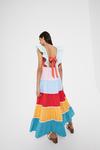 Warehouse Rainbow Tiered Maxi Dress thumbnail 3