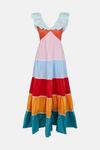 Warehouse Rainbow Tiered Maxi Dress thumbnail 5