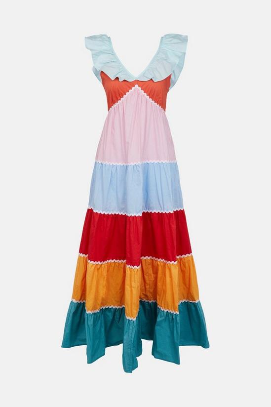 Warehouse Rainbow Tiered Maxi Dress 5