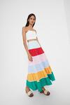 Warehouse Rainbow Tiered Maxi Skirt thumbnail 2