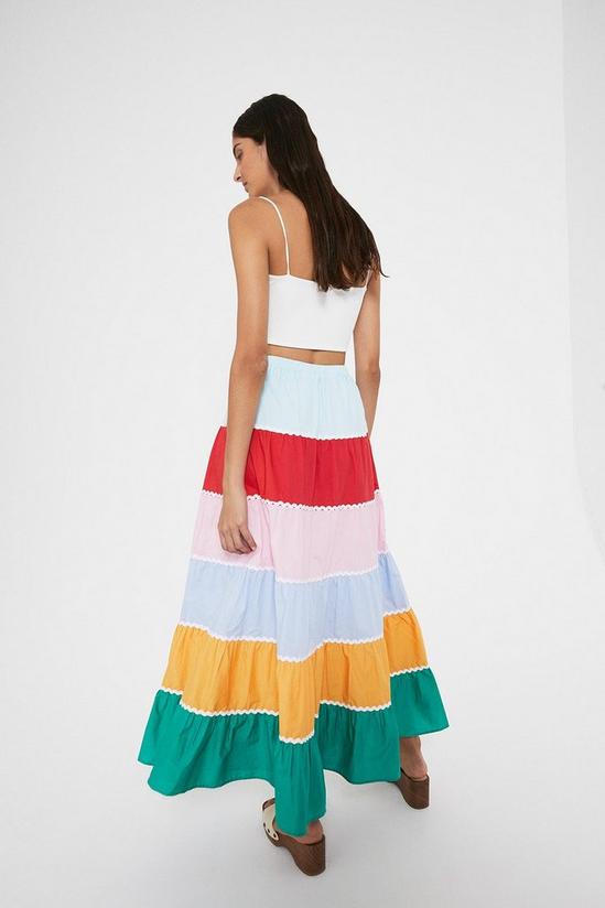 Warehouse Rainbow Tiered Maxi Skirt 3