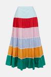 Warehouse Rainbow Tiered Maxi Skirt thumbnail 5