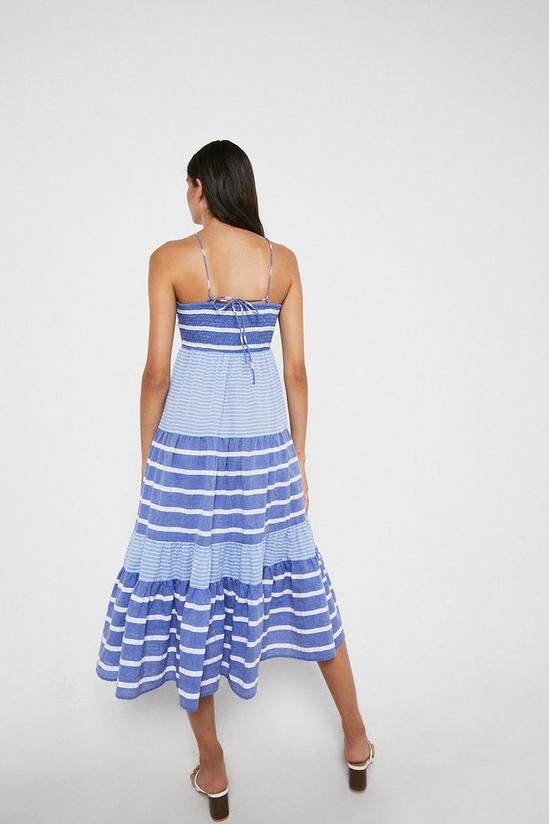 Warehouse Stripe Halterneck Midi Dress 3