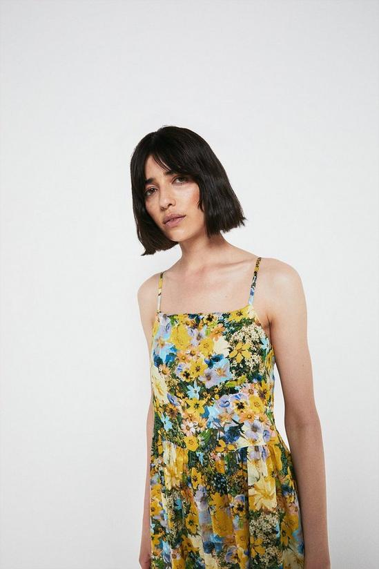 Warehouse Cami Maxi Dress In Photographic Floral 2