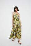 Warehouse Cami Maxi Dress In Photographic Floral thumbnail 4