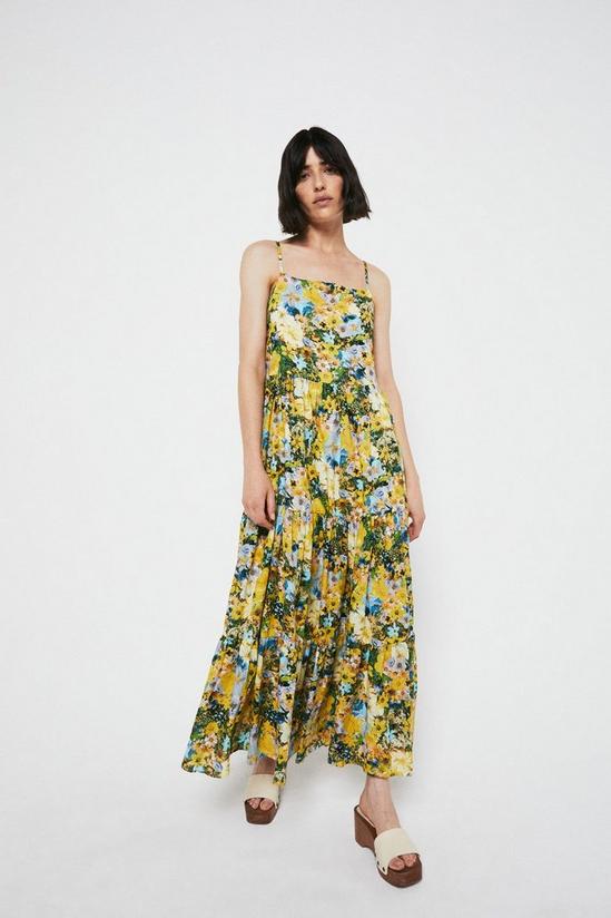 Warehouse Cami Maxi Dress In Photographic Floral 4