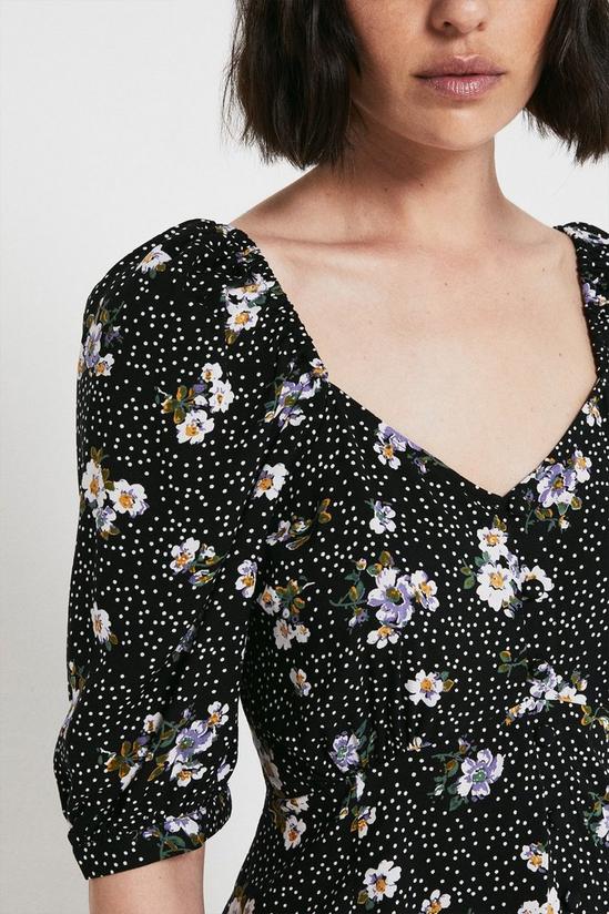 Warehouse Sweetheart Neck Floral Top 2
