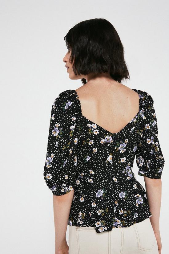 Warehouse Sweetheart Neck Floral Top 3