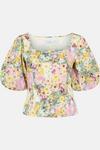 Warehouse Square Neck Photographic Floral Top thumbnail 5
