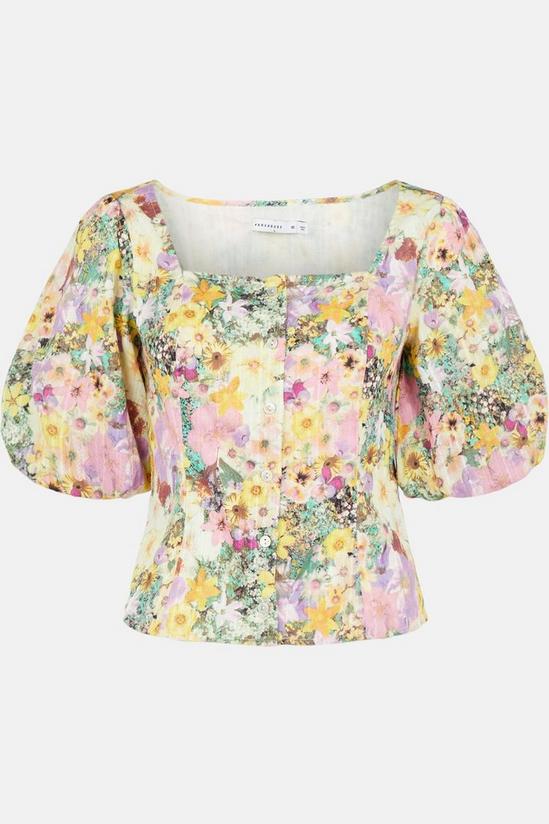 Warehouse Square Neck Photographic Floral Top 5