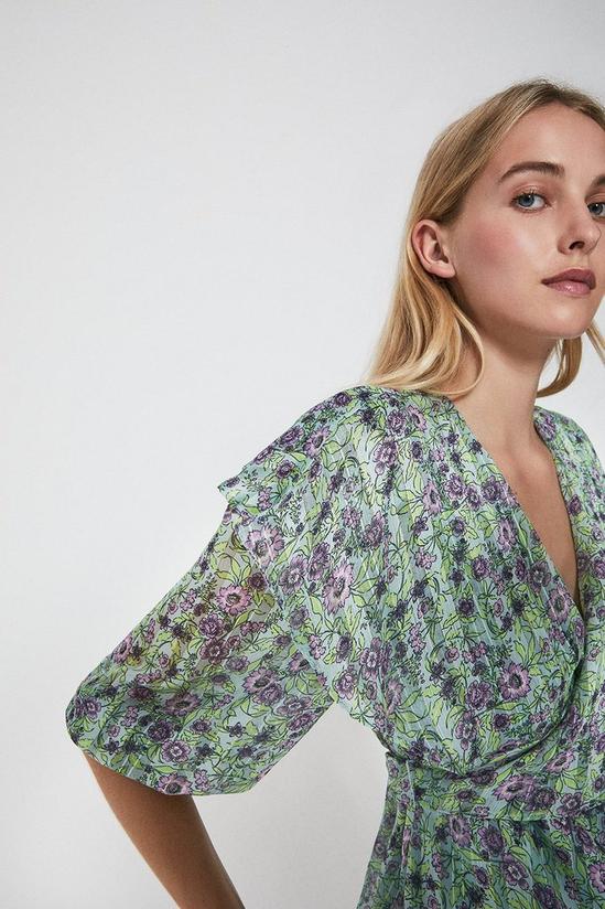 Warehouse Wrap Top In Floral Print 2