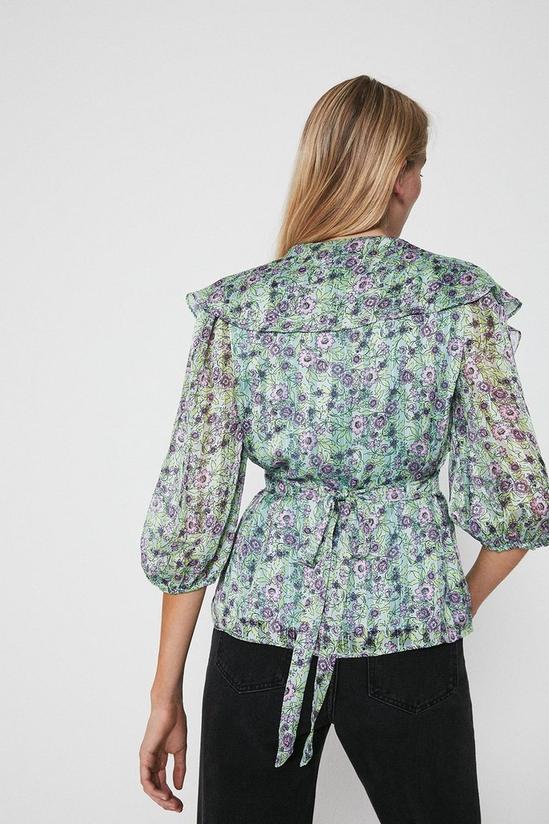 Warehouse Wrap Top In Floral Print 3