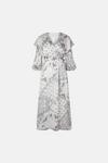 Warehouse Wrap Midi Dress In Paisley thumbnail 5